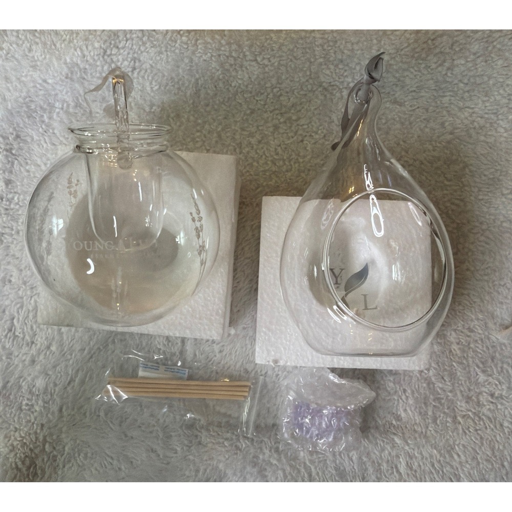 Young Living Essential Oils Glass Diffuser Ornament Round And Pear Shaped New